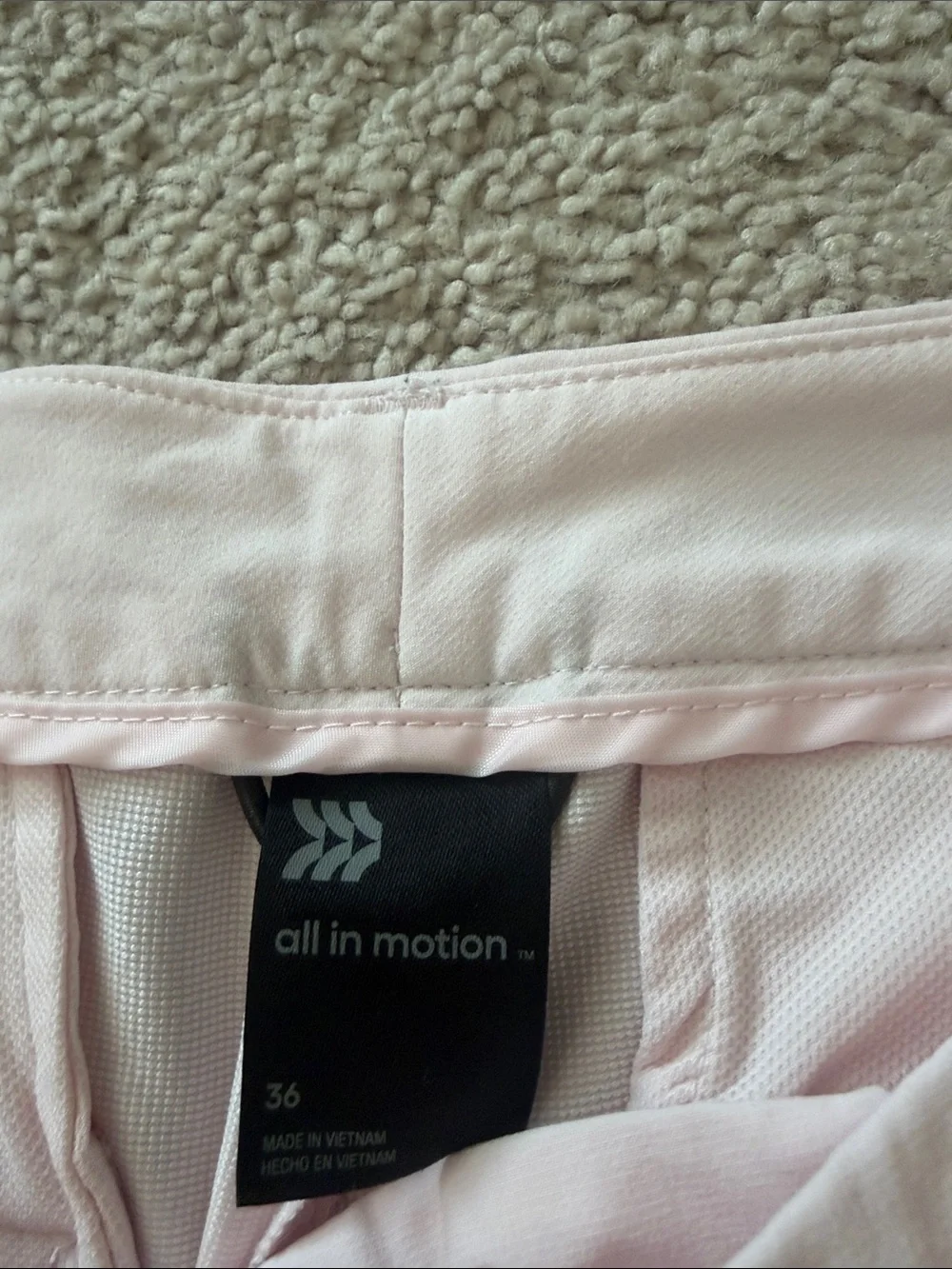 all in motion Pale Pink Men's Flat Front Shorts